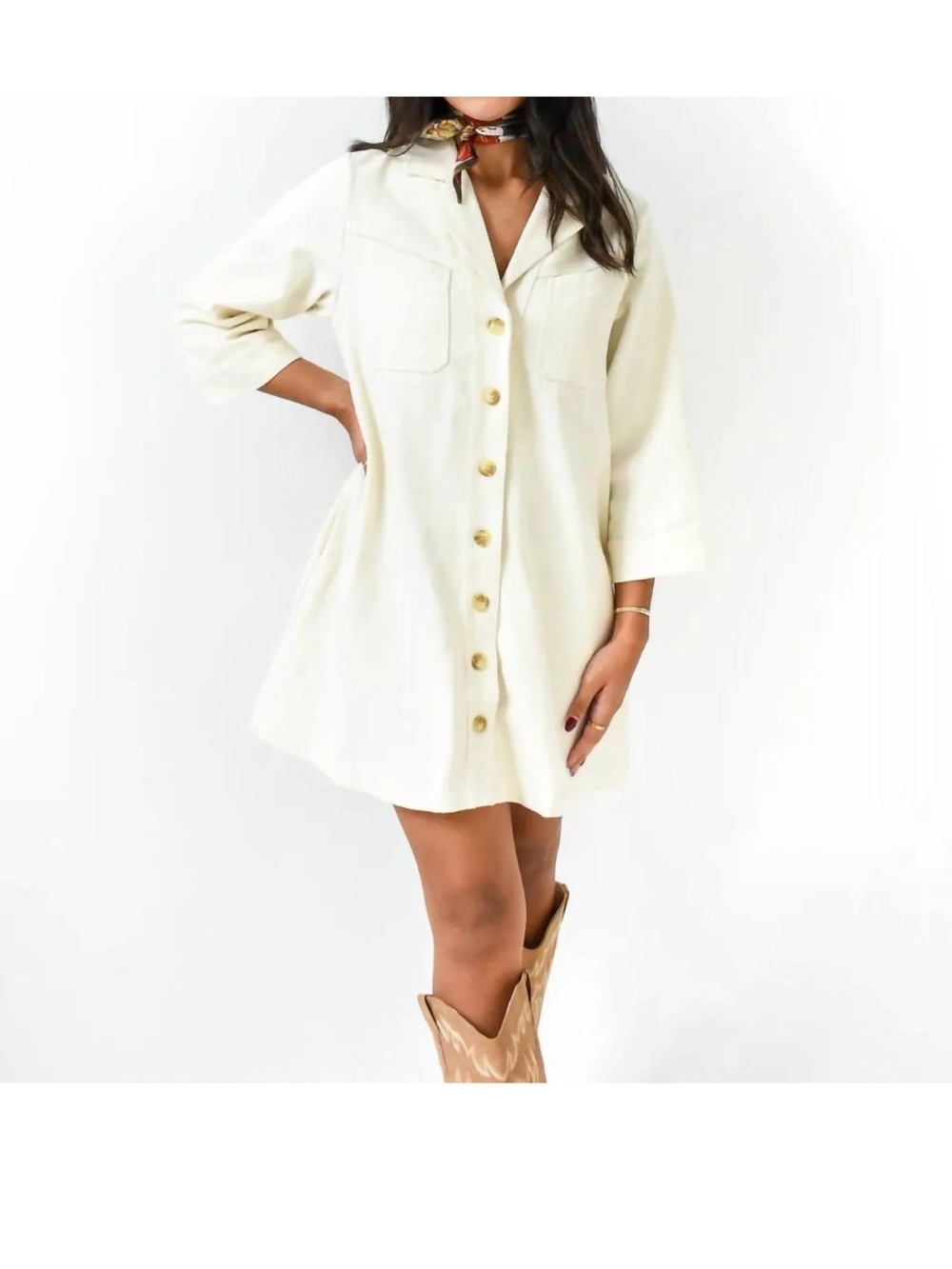 Entro Women’s Denim Darling Mini Shirt Dress